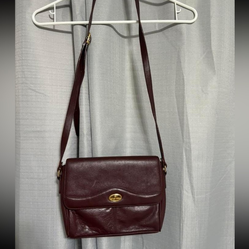 Burgundy Leather Crossbody Bag